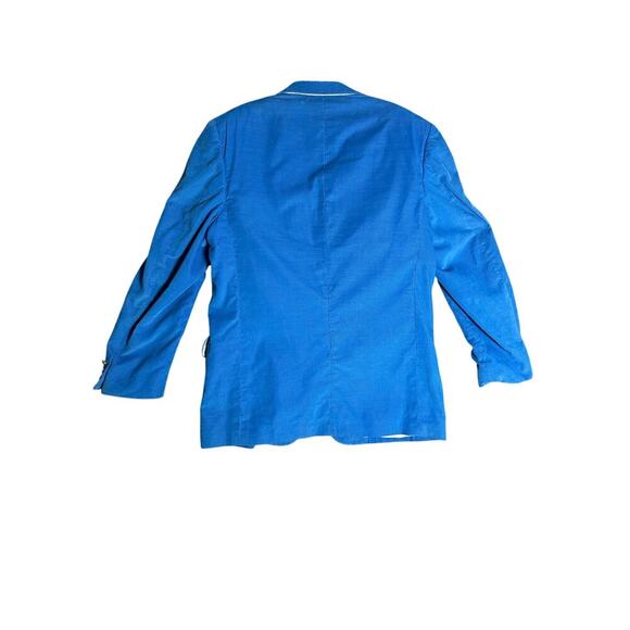 Vintage Retro Blue Corduroy Blazer Nautical Captain’s Jacket Men’s Size 42R - Picture 2 of 13